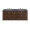 James Martin Vanities Amberly 60in Double Vanity, Mid-Century Walnut w/ 3 CM Charcoal Soapstone Top 670-V60D-WLT-3CSP - alternate 2